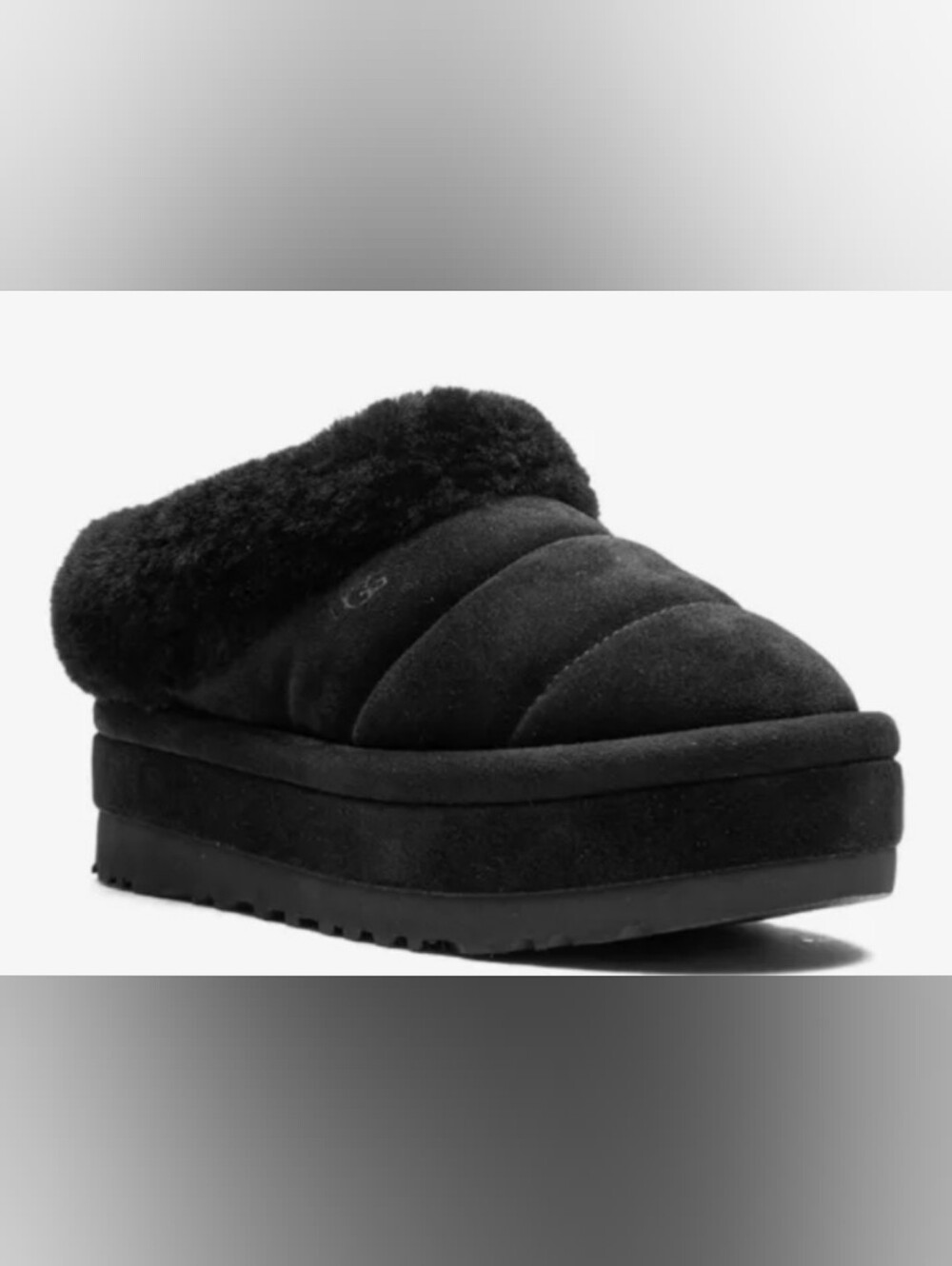 UGG Wmns Tazzlita Slipper 'Black' Platform Slippers Size 9 Used Exc